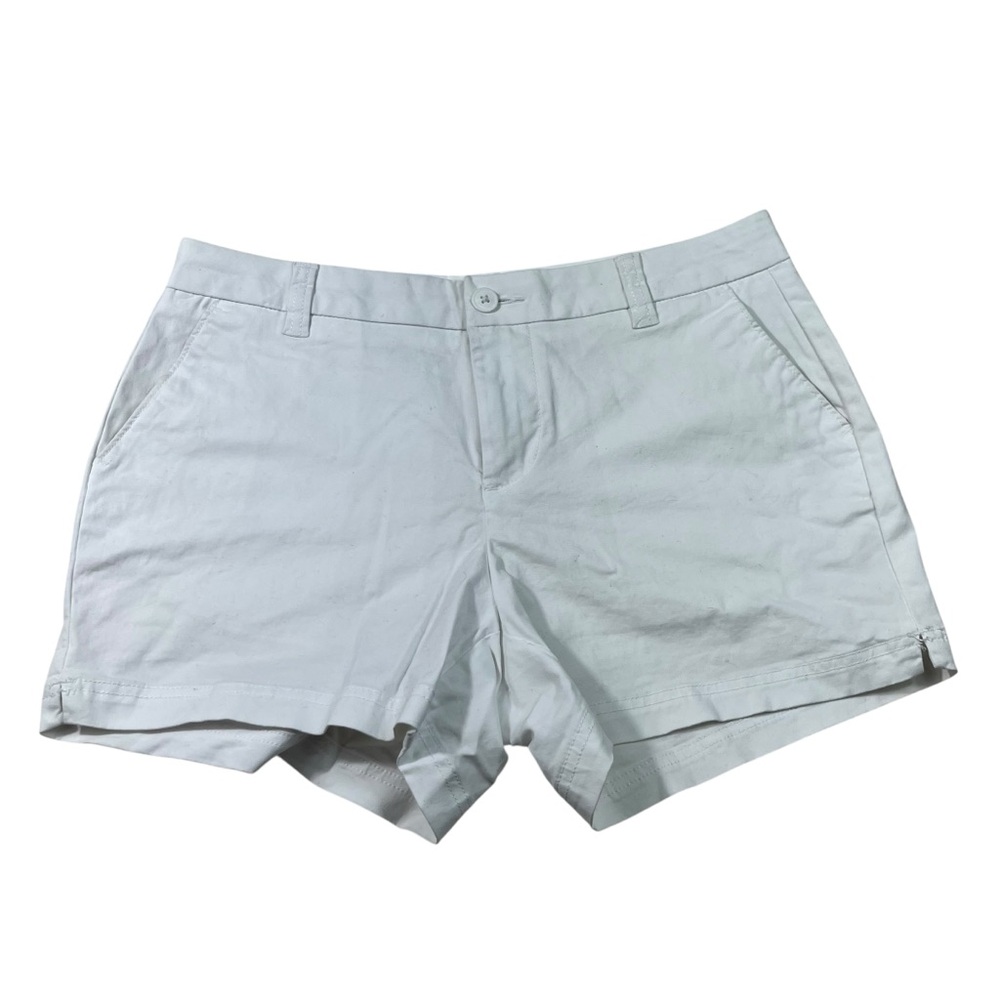 Magellan Women's White Chino Happy Camper Shorts Size 6 Travel Nautical Beach